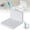 White, variant on Floating Shelf Wall Hanging Shelf No Punching Floating Shelf White Ledges with Self Hanging Rack Suitable for Living Room Kitchen and Bathroom Home Decor