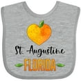 thumbnail image 3 of Inktastic St. Augustine Florida Orange in Heart Boys or Girls Baby Bib, 3 of 4