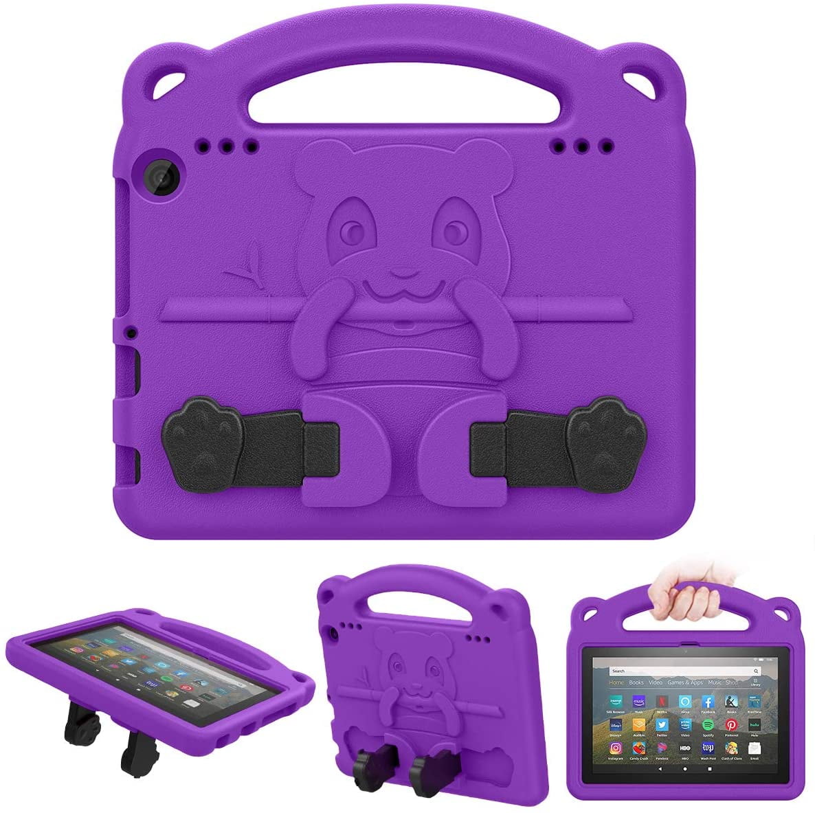 10th Generation, 2020 Release Shockproof Heavy Duty EVA Kids-Friendly Cover with Hand-Grip Convertible Stand MoKo Kids Case Fits All-New Kindle Fire HD 8 Tablet and Fire HD 8 Plus Tablet Magenta