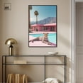 thumbnail image 2 of Art Remedy Modern Tiger Art Canvas, 24" x 36", Black Frame, Leopard Pink House, 2 of 7