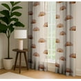 thumbnail image 4 of Vargottam Cotton Canvas Curtains - Rod Pocket/Back Tab Farmhouse Drapes for Living Room or Bedroom Windows - Light Filtering - 3-Way Hanging Style - Set of 2 Panels, 52"x72" - Boho Print (Beige), 4 of 8