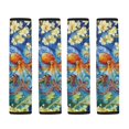 thumbnail image 5 of Chririnla Car Seat Belt Pads Interior Decor Seat Belt Shoulder Pad Polyester Easy Magic Tape, Suitable for Sedans SUV, Artistic Octopus Underwater Painting Print, 5 of 8