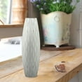 thumbnail image 4 of Stonebriar Vintage Textured Pale Ocean Blue Tall Wooden Vase, Small, 4 of 6