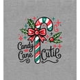 thumbnail image 4 of Candy Cane Cutie Youth Heather Gray Crew Neck Short Sleeve Tee-XL, 4 of 4