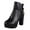 Black, variant on Fesfesfes Faux-Leather Boots for Women Fall/Winter Large Thick High Heels Velvet Warm Synthetic Low Sleeve Women's Short Boots 6.5(38)