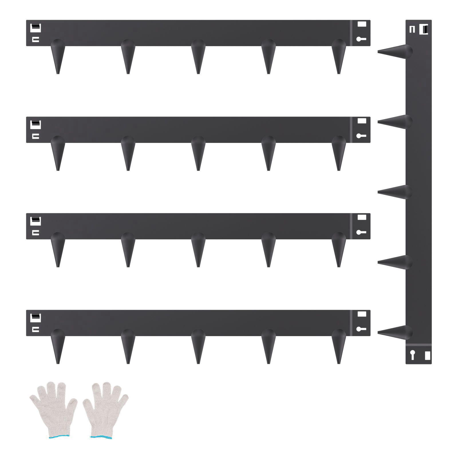 Steel Landscape Edging 5 Packs 39x3 Inch Rust Resistant Bendable Metal Garden Border Heavy Duty Lawn Edging Easy Install Flower Bed Yard Pathway Divider Black