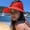 Red, variant on HNMKIU Stylish Beach Sun Visor and Outdoor Sports Hat for Women with UPF Sun Dark Gray,One Size