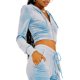 thumbnail image 3 of Lucakuins Mujeres Zip Up Hoodie Casual Color sólido Terciopelo Manga larga Sudadera / Pantalones de chándal con cordón con bolsillos Lucakuins  moda, 3 of 9