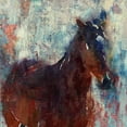 thumbnail image 2 of "Wild Brown Horse" Painting Print on Wrapped Canvas, 2 of 7