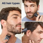 Philips Norelco Multi Groomer 13 Pieces Mens Grooming Kit for Beard, Face, Nose, and Ear Hair Trimmer and Hair Clipper - No Blade Oil Needed, MG3750/60