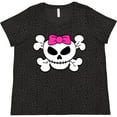thumbnail image 3 of Inktastic Skull with Bow Women's Plus Size T-Shirt, 3 of 5