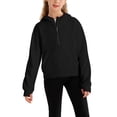 thumbnail image 4 of Hotiary 7-14Y Girls Casual Half Ziper Hoodies Long Sleeve Solid Color Pullover Sweatshirts With Thumb Hole, 4 of 8