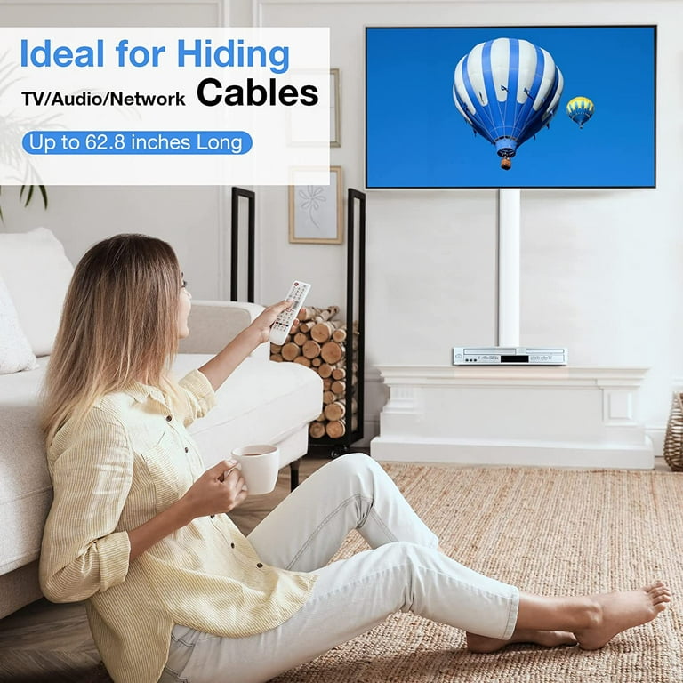 TV Cable Hider - 39 Long YCLYC Cord Cover, Large Capacity White Cord  Hider, Cord Organizer Wall TV Wire Hider, Wire Concealer, Hide Cables Wall  Mount