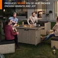 thumbnail image 4 of Amopatio 6 Pieces Patio Conversation Set With Firepit, Outdoor Sectional PE Rattan Wicker Furniture Seat,BLACK, 4 of 11