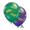 Mardis Gras Purple & Green 11Inch Latex Balloons 12 Pack