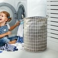 thumbnail image 4 of Stylish Patterned Linen Laundry Hamper Large Open Top Breathable Fabric For Bedroom Bathroom Durable And Easy Design, 4 of 5