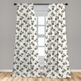 thumbnail image 5 of Ambesonne Motorcycle Curtains, Deep Deck Scooters, Pair of 28"x95", Almond Green Caramel, 5 of 5