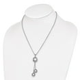 thumbnail image 2 of Leslie's 925 Sterling Silver Polished Diamond Cut Circle Dangle Necklace; 18 inch; for Adults and Teens; for Women and Men, 2 of 3