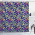 thumbnail image 1 of Ambesonne Paisley Shower Curtain, Classic Persian Welsh, 69"Wx84"L, Indigo and Olive Green, 1 of 3