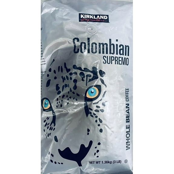 Signature COLOMBIAN SUPREMO WHOLE BEAN Medium Roast Coffee 3 Lb Bag