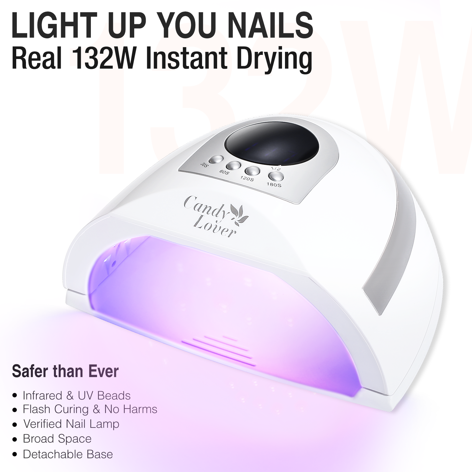 Candy Lover Gel Nail Kit with 132W UV Lamp, 16 Colors photo 7