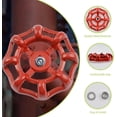 thumbnail image 4 of Shiyou-Valve de Poignée de Robinet d'Eau, 2 Pcs Poignées de Roue Ronde en Métal pour Robinet Extérieur, Remplacement de Valve de Vanne en Fonte, Brochure Carrée 7 x 7mm, Roue OD 63mm, 4 of 4
