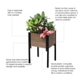 thumbnail image 3 of 17-inch Elevated Planter Box Wood Texture/ Brown, 3 of 5