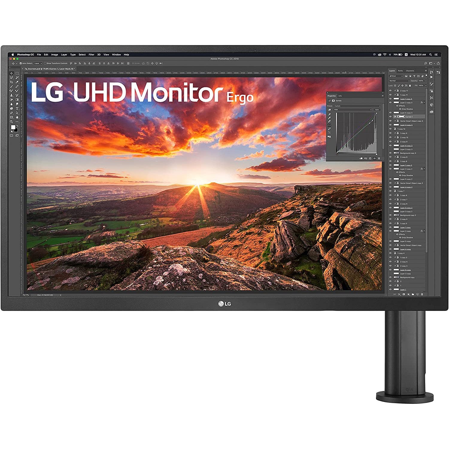 LG 32UK580B 32" UHD 4K VA Monitor with Ergo Stand and DCIP3 95 (Typ