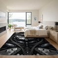 thumbnail image 3 of ODIKA 9'x12' Washable Area Rug Death Academic Moth Witchy Astral Scrollwork Academia Gothic for Master Suite, California King, Under Bed, Non-Shedding, Easy Care, 3 of 7