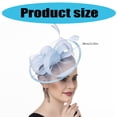 thumbnail image 3 of Lightweight Feathered Fascinator Hat with Headbands and Adjustable Clip Hair Accessory Hairband For Prom Event Costume, 3 of 9