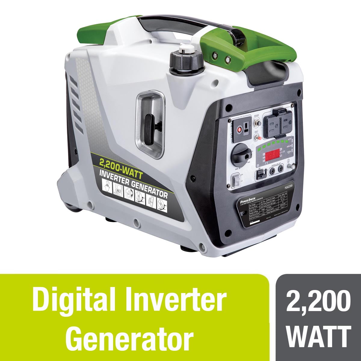 PowerSmith PGA2200i Portable 2200 Watt 1 Gallon Gas Power Inverter
