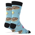 thumbnail image 3 of OoohYeah Mens Colorful Crew Socks, Blue Donut Magic, Funny Fashion Cotton Socks, 3 of 4