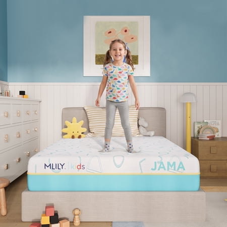 EGOHOME 6 Inch Twin Cooling Gel Memory Foam Mattress for Kids, Medium Firm Pressure Relief, Mattress in a Box, CertiPUR-US Certified, Blue