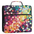 thumbnail image 5 of FORMRS Zipper Binder with Shoulder Strap 2-inch Ring 500 Sheet Capacity File Bag, Green Colorful Circles, 5 of 5