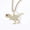 Gold, variant on Wholesale Men's Rhinestone Dinosaur Pendant Necklace Jewelry High Quality Gift-Silver