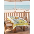 thumbnail image 2 of Outdoor Tablecloth with Umbrella Hole for Patio/Picnic/Party/Camping, Yellow Lemon Waterproof Table Cloth Rectangle Table Cover Washable, Summer Botanical Plaid Elegant Pastoral (54"x 80"), 2 of 8