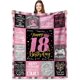 thumbnail image 1 of LHSHID Teenage Girls 18th Birthday Gifts Throw Blanket Happy 18th Birthday Decorations Blanket for Girls Birthday Gifts for 18 Year Old Girl Daughter Bestie Sister 40"x50", 1 of 7