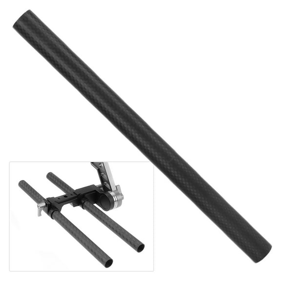 15mm Follow Focus Rig Cage Rod Rail System Tube for Camera Photo Carbon Fiber, Lightweight and Practical with Accessories