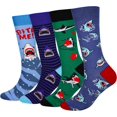 thumbnail image 1 of GHSDFBB Men's 2/4 Packs Fun Crazy Novelty Dress Crew Socks, 1 of 6