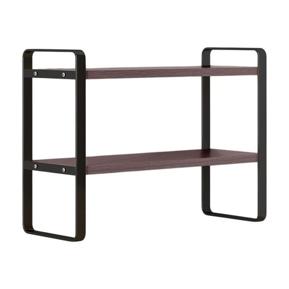 Double Tier Desktop Organizer Shelf with H-Shaped Support for Home Office Study Room, Space-Saving Storage Solution, 1 Pack