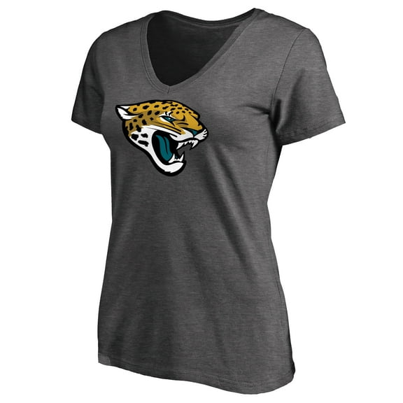 Women's Heathered Gray Jacksonville Jaguars Team Logo T-Shirt