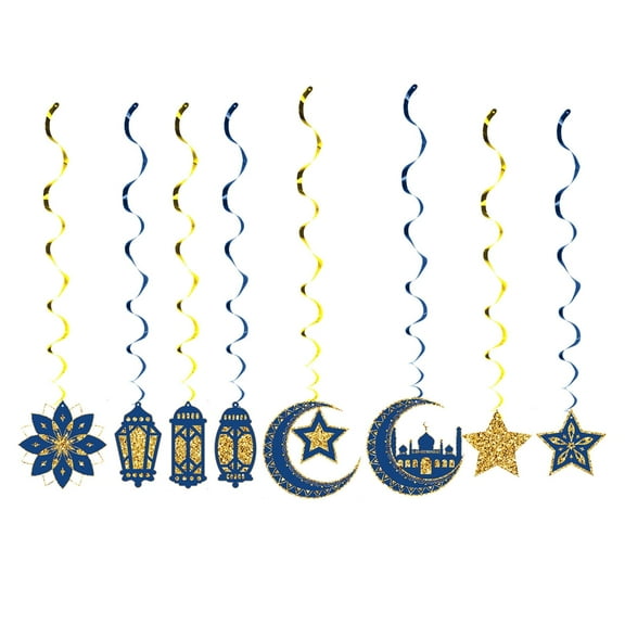 Arabian Eid Mubarak Hanging Swirls Eid Themed Ceiling Decoration for Wedding Birthday Party Decoration