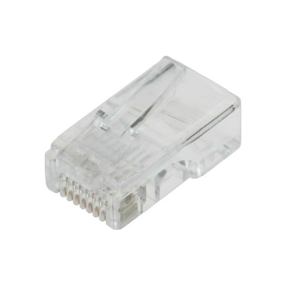 SF Cable RJ45 Cat5e Plug Solid 2-Prong 6 Micron 100pk