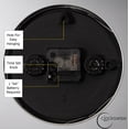 thumbnail image 5 of Clockswise 12-inch Non-Ticking Quartz Wall Clock with Thermometer & Hygrometer - Battery Operated Aluminum Analog Clock for Temperature & Humidity Monitoring - Ideal for Home, Office or School, Silver, 5 of 8