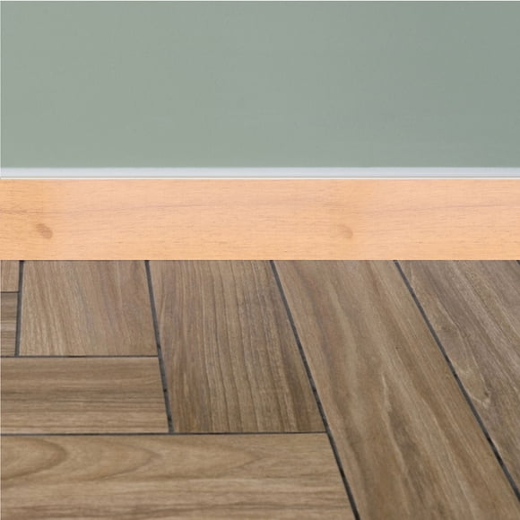 LOLIPPYY 2 Rolls Rectangular PVC Baseboard Trims for Indoor Decoration Peel and Stick Baseboard 196.50X1.97X0.004In