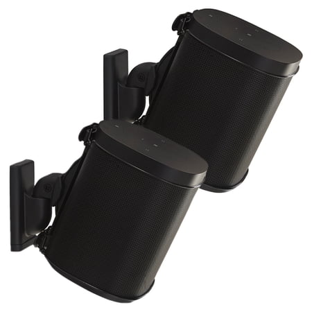 UPC: 0793795532534 | Sanus Wireless Speaker Swivel and Tilt Wall Mounts for Sonos ONE  PLAY:1  and PLAY:3 – Pair (Black)
