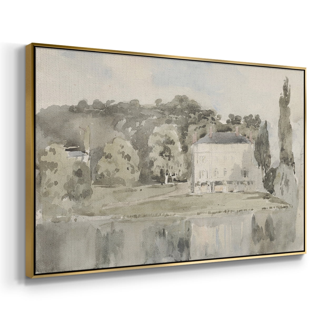 Vintage Landscape-CCCLXVI By Wexford Home Framed in Gold Wood Gallery Wrapped Canvas 17 in. x 25 in.