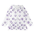 thumbnail image 5 of PiGOGI Boys Girls Fleece Jacket with Hood Winter Warm Zip Up Coat Toddler Kids Outerwear Long Sleeve 4-12 Years Purple 4 Years, 5 of 6