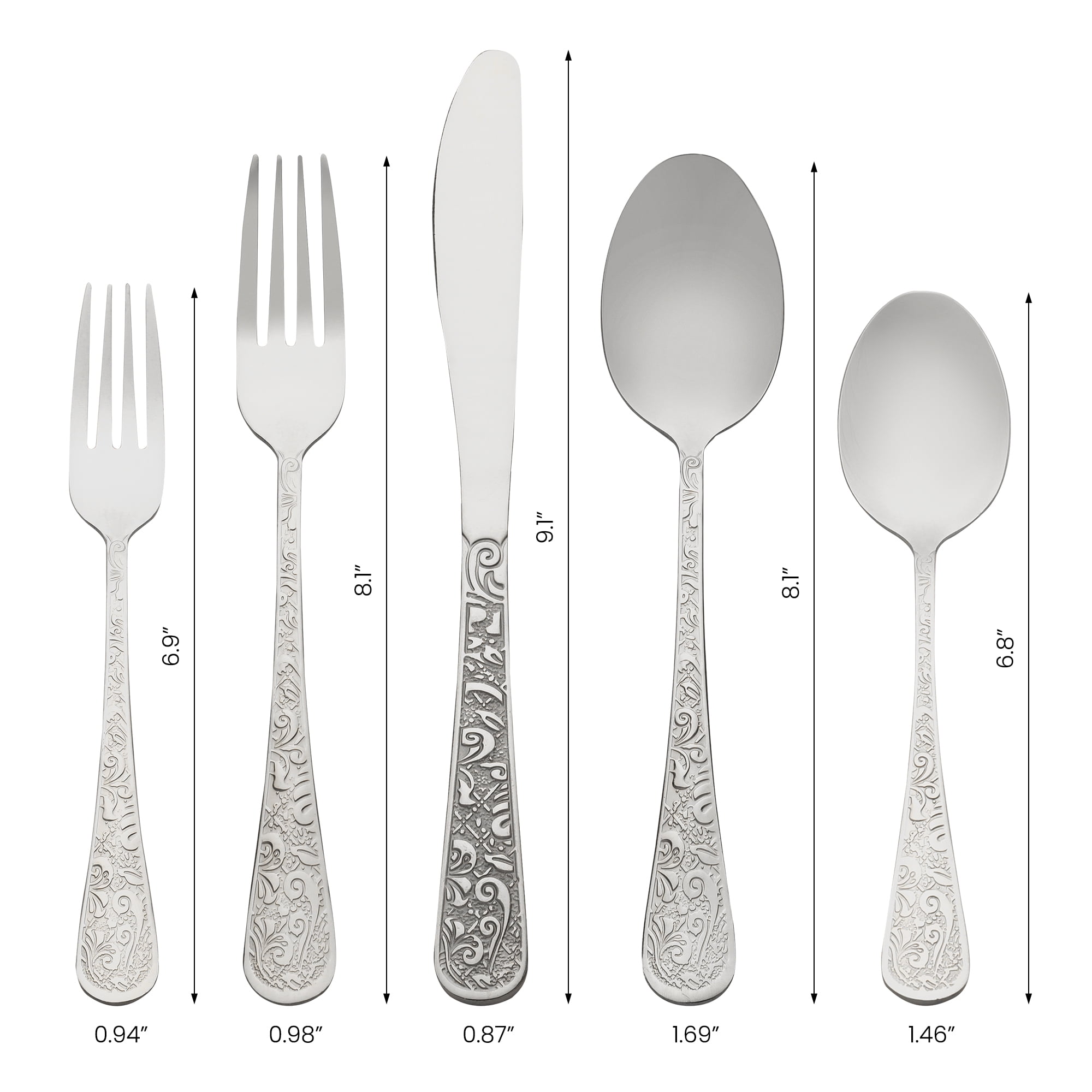 Unique Bargains 30 Pieces Stainless Steel Mirror Polished Cutlery Set for 6 Silver