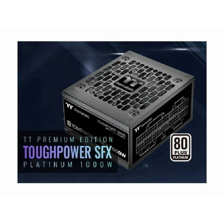 Thermaltake Toughpower SFX 1000W 80Plus Platinum ATX 3.1 600W 12V-2x6 Connector Included; Full Modular; 90mm Fan; PS-STP-1000FNFAPU-1; 7 Year Warranty